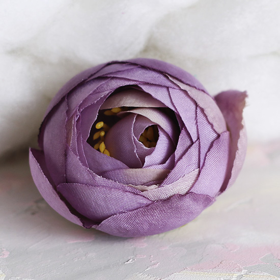Цветок тканевый  Пион фиолетовый 4.5 см