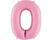 Фигура "0", 40"/ 102 см, розовый, Grabo