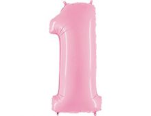 Фигура "1", 40"/ 102 см, розовый, Grabo
