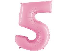 Фигура "5", 40"/ 102 см, розовый, Grabo