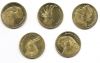 Птицы (Попугаи) набор монет  5 шиллингов Сомалилэнд 2020 (5 монет)