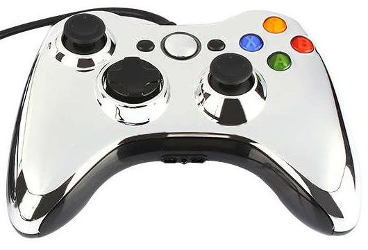 Джойстик (геймпад) проводной для Xbox 360 и PC Хром