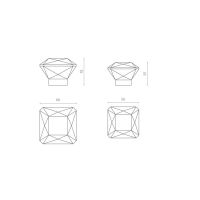 Мебельная ручку Glass Design Diamond. схема