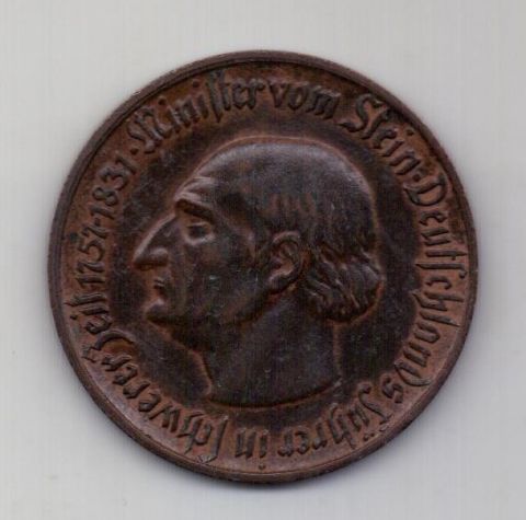 10 марок 1921 года Вестфалия AUNC Германия