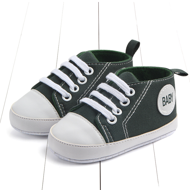 Кеды на шнурках тёмно-зеленые 11 см