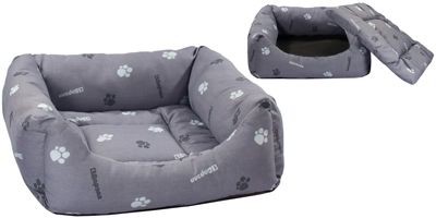 Лежак Дарэлл квадратный пухлый с подушкой для собак и кошек 42х42х15см