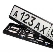Рамки   с логотипом BMW "AC SCHNITZER" для гос номера автомобиля Grolcan (Польша) - 2 шт черные