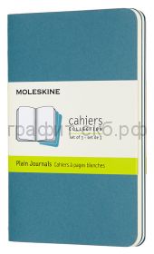 Книжка зап.Moleskine Pocket Cahier нелинованная голубая CH013B44