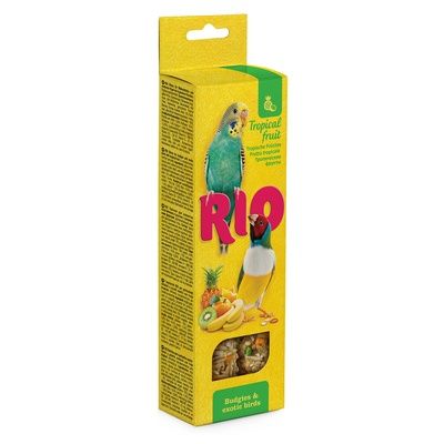 Палочки РИО для волнистых попугайчиков и экзотов с тропическими фруктами 2х40 гр