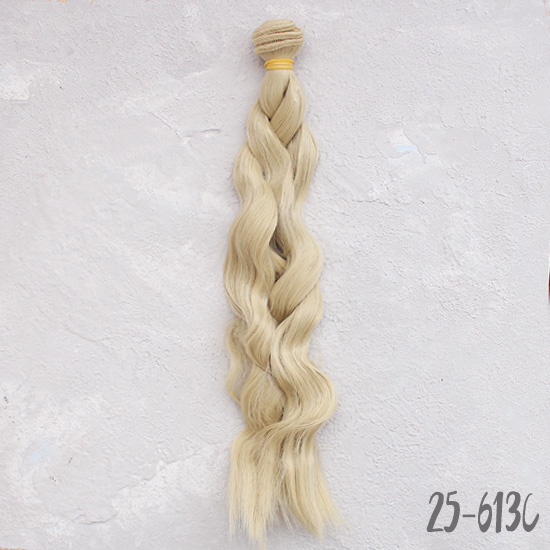 Трессы для создания причеcки куклам - Волны коса теплый блонд 25 см