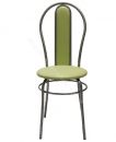 Кухонный стул "Элегия мягкий" оливковый/серебристый металлик