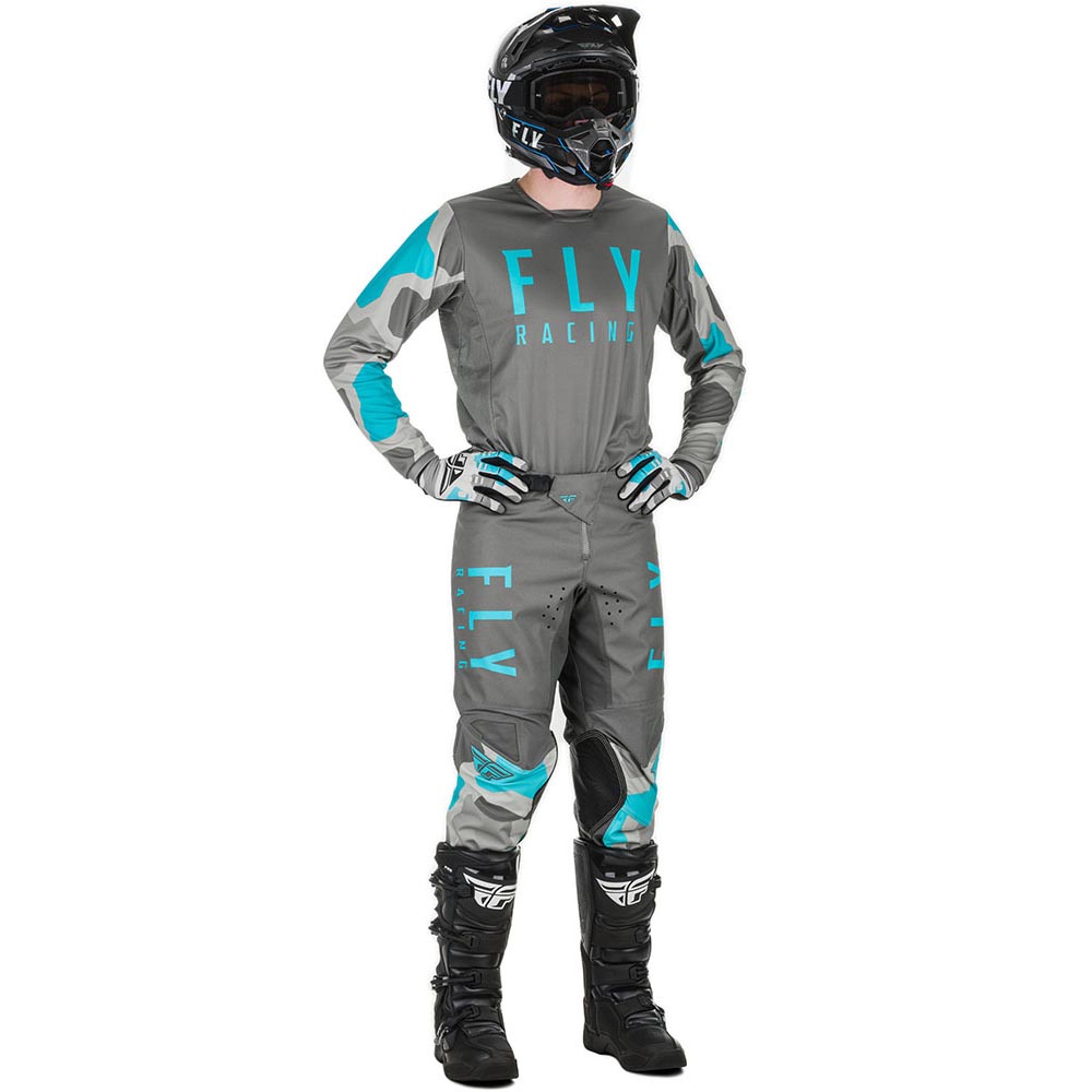 Fly Racing 2021 Kinetic K221 Grey/Blue комплект джерси и штаны