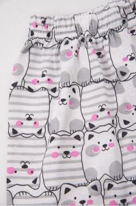 Пижамные штанишки для девочки с полосатыми кошками