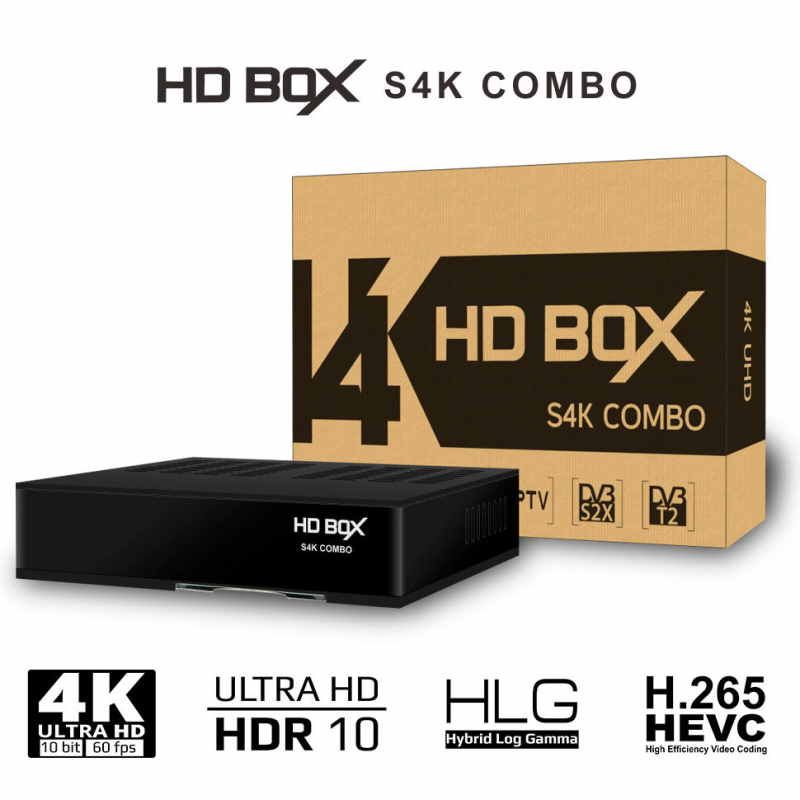 Спутниковый ресивер HD BOX S4K Combo