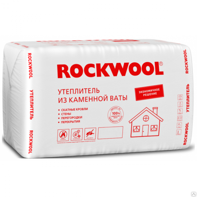 Каменная вата Rockwool Эконом 1000х600х50мм