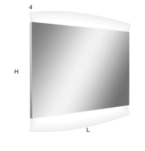 Зеркало Antonio Lupi Flash Flash90W с подсветкой схема 1