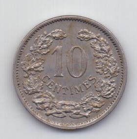 10 сантимов 1901 Люксембург UNC