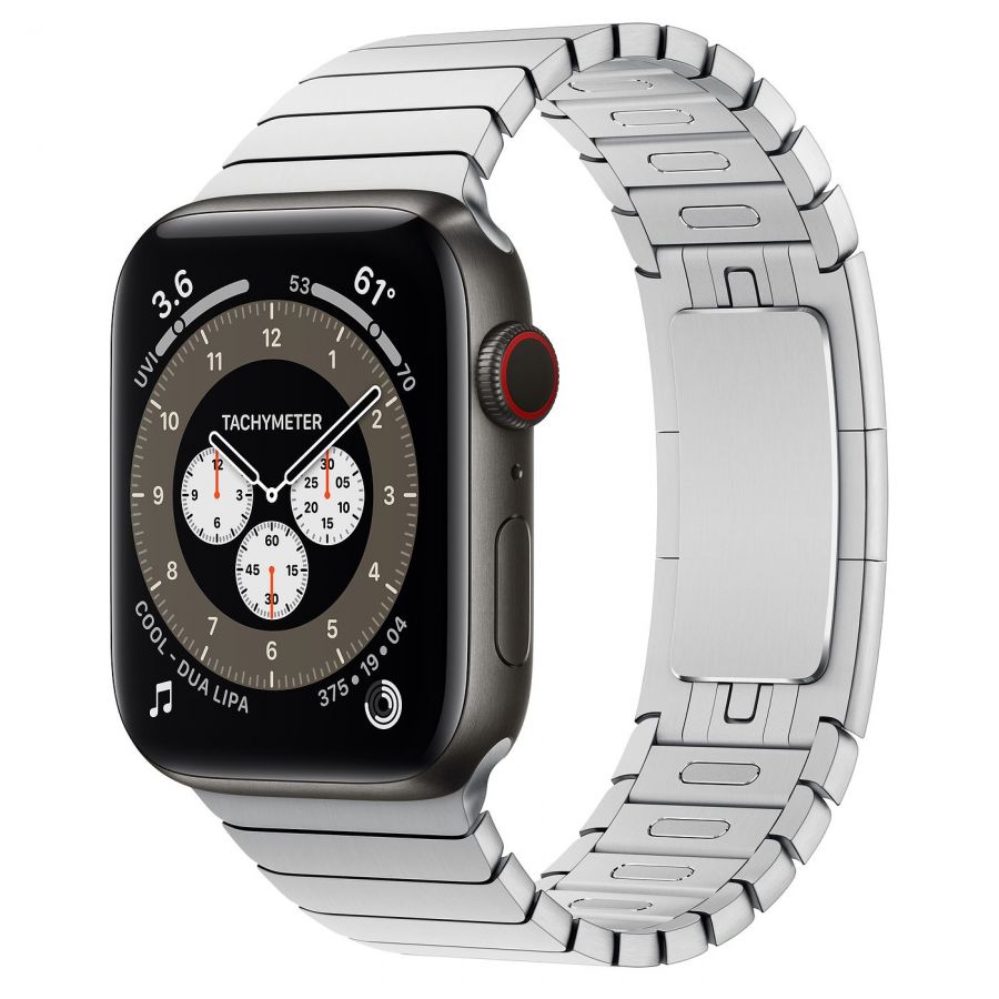 Часы Apple Watch Edition Series 6 GPS + Cellular 44mm Space Black Titanium Case with Silver Link Bracelet