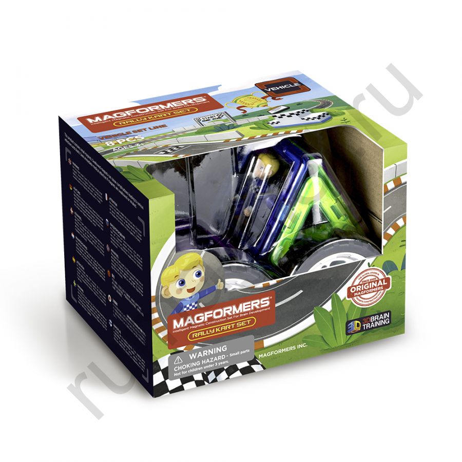 Магнитный конструктор MAGFORMERS 707016 Rally Kart Set (Boy)