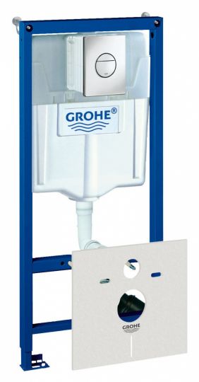 Изображение Инсталляция Grohe Rapid SL 38813001 для подвесного унитаза в комплекте с крепежом и кнопкой