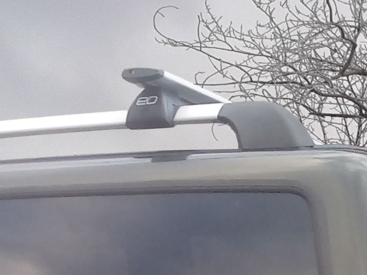 Багажник на рейлинги UAZ Patriot, Евродеталь, крыловидные дуги