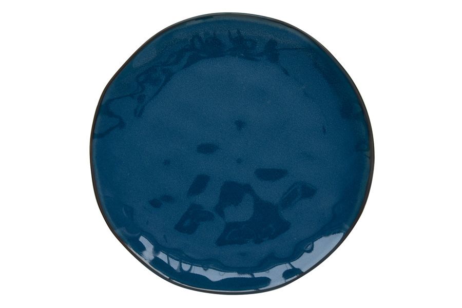 Тарелка закусочная (синий) "Interiors" 21 см