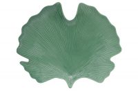 Блюдо-листок (гинкго) сервировочное (св.зелёный) "Мадагаскар" 35х29 см, под. уп-ка