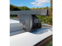 Багажник на интегрированные рейлинги Lada Xray Cross, Евродеталь, стальные прямоугольные дуги