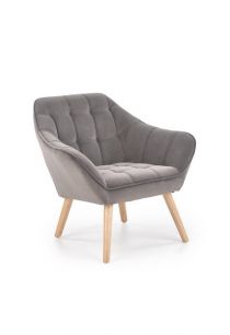 Кресло для отдыха HALMAR ROMEO (серый - натуральный)