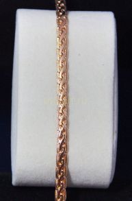 Позолоченный браслет с элегантным плетением с гравировкой 7 мм (арт. 2501121)