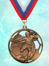 Медаль наградная Гранд за 3 место 70 мм Футбол