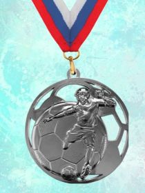 Медаль наградная Гранд за 2 место 70 мм Футбол