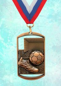 Медаль наградная Парма за 3 место 40х70 мм Футбол