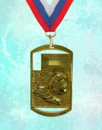 Медаль наградная Парма за 1 место 40х70 мм Футбол