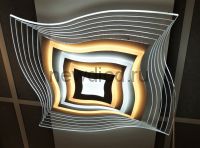 Управляемый светодиодный светильник GEOMETRIA 9252-3 90Вт-23м² 6/3/4000K пульт 500мм белый Oreol