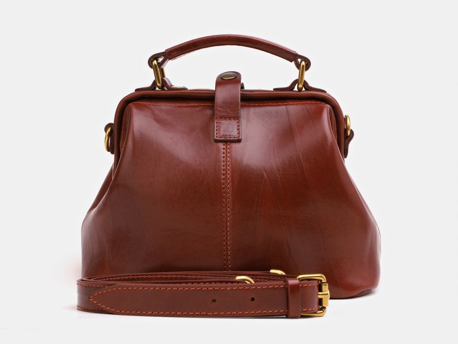Женская сумка-саквояж из натуральной кожи Alexander-TS "W0013 Cognac 2"
