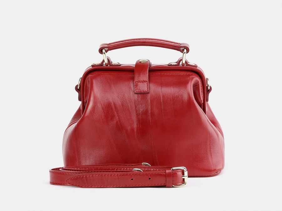 Женская сумка-саквояж из натуральной кожи Alexander-TS "W0013 Red"