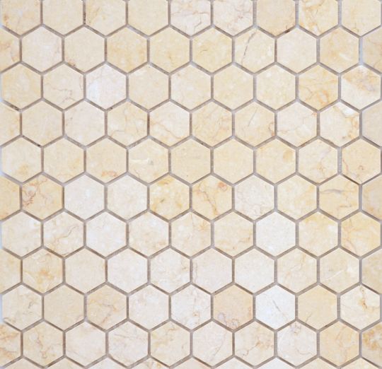 Мозаика LeeDo: Pietrine Hexagonal - Botticino матовая 18х30х6 мм