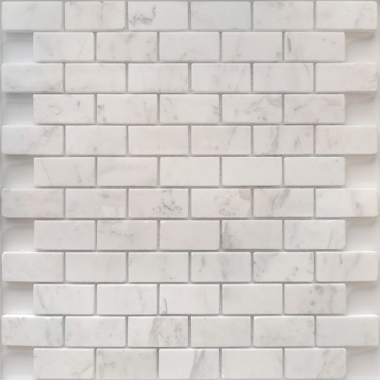 Мозаика LeeDo - Caramelle: Pietrine - Dolomiti Bianco полированная 23x48x7 мм