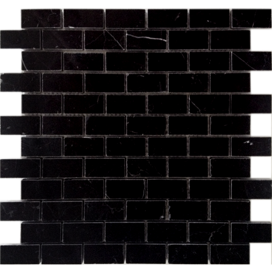 Мозаика LeeDo - Caramelle: Pietrine - Nero Oriente полированная 23x48x7 мм