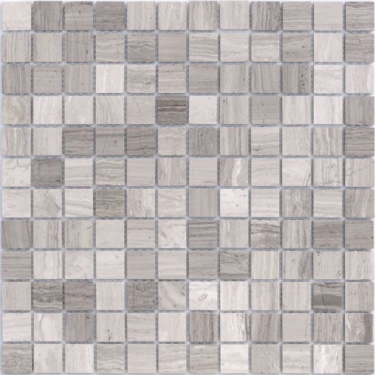 Мозаика LeeDo - Caramelle: Pietrine - Travertino Silver полированная 23х23х7 мм