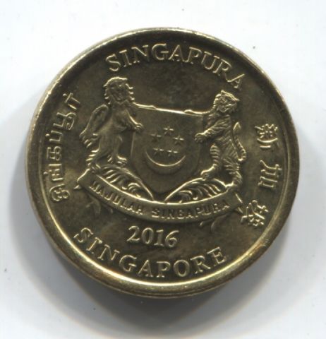 5 центов 2016 Сингапур UNC
