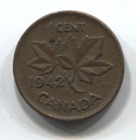 1 цент 1942 Канада