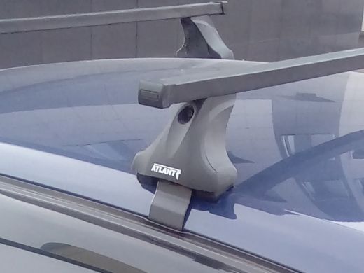 Багажник на крышу Hyundai Elantra 6 (AD) 2015-..., Атлант, стальные прямоугольные дуги (в пластике)