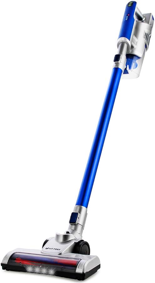 Вертикальный пылесос Kitfort КТ-536-3 серебристо-синий