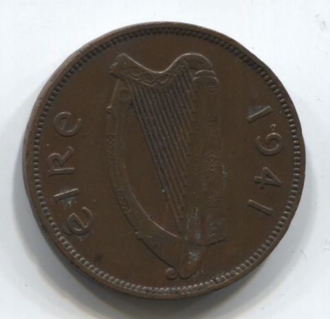 1/2 пенни 1941 Ирландия