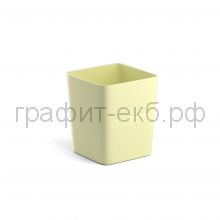 Стакан для ручек ErichKrause Base Pastel квадратный желтый 51500