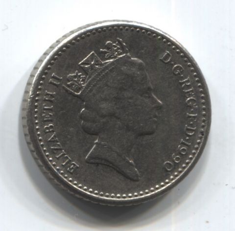 5 пенсов 1990 Великобритания