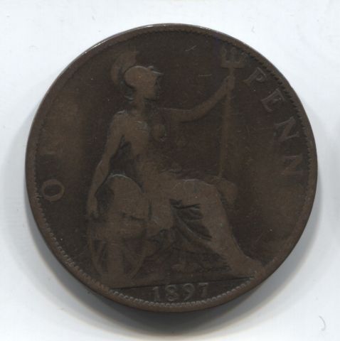 1 пенни 1897 Великобритания