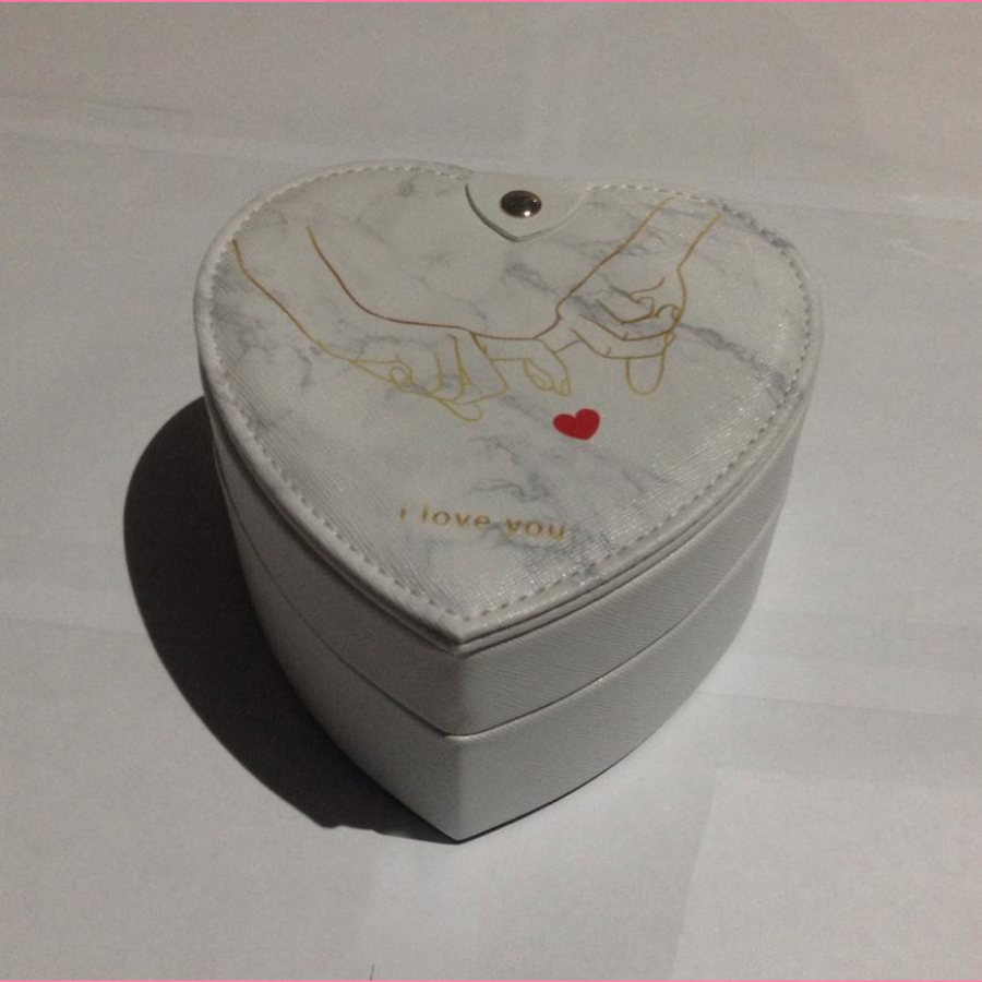 Двухярусная шкатулка для ювелирных изделий Сердце, 14х14х9 см